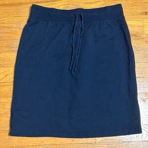 Real Comforts by Chadwick’s Navy Pull-On Knit Skirt Elastic Waist Size Small